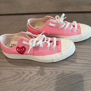 Commes de Garcon Converse pink Chuck Taylor sneakers men 6 women 8 valentines!